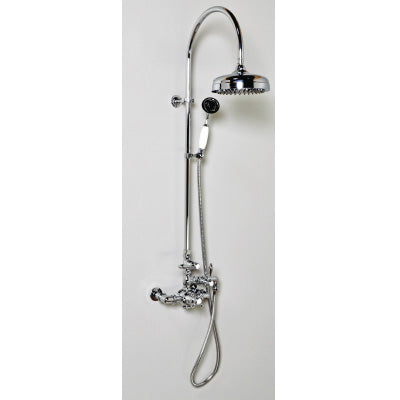 Strom Living - Exposed Thermostatic Shower Set with Gooseneck 60 Inch Riser and Handheld Shower