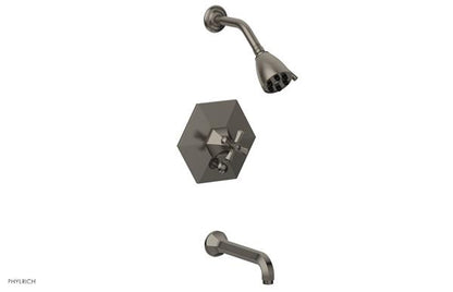 Phylrich - Le Verre La Crosse Pressure Balance Tub and Shower Set Trim - Cross Handle