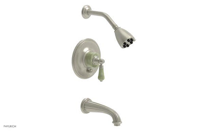 Phylrich - Regent Pressure Balance Tub and Shower Set - Green Onyx Handle