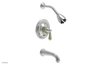 Phylrich - Regent Pressure Balance Tub and Shower Set - Green Onyx Handle