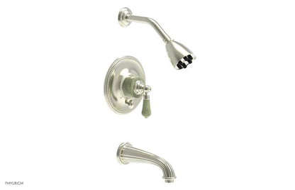 Phylrich - Regent Pressure Balance Tub and Shower Set - Green Onyx Handle