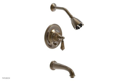 Phylrich - Regent Pressure Balance Tub and Shower Set Trim - Brown Onyx Handle