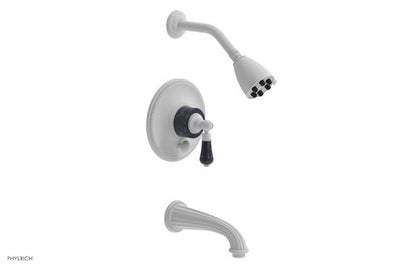 Phylrich - Regent Pressure Balance Tub and Shower Set Trim - Bleu Sodalite Handle