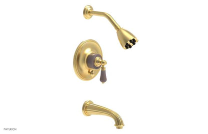 Phylrich - Regent Pressure Balance Tub and Shower Set Trim Only - Pink Onyx Handle