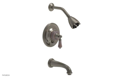 Phylrich - Regent Pressure Balance Tub and Shower Set Trim Only - Pink Onyx Handle