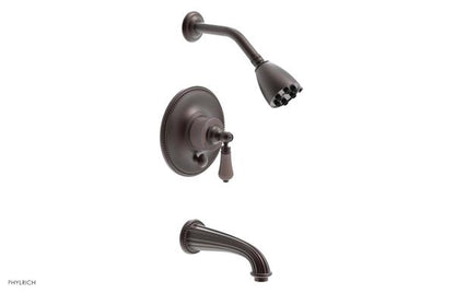 Phylrich - Regent Pressure Balance Tub and Shower Set Trim Only - Pink Onyx Handle