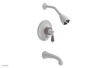 Phylrich - Regent Pressure Balance Tub and Shower Set Trim Only - Pink Onyx Handle