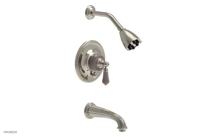 Phylrich - Regent Pressure Balance Tub and Shower Set Trim Only - Pink Onyx Handle