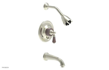 Phylrich - Regent Pressure Balance Tub and Shower Set Trim Only - Pink Onyx Handle