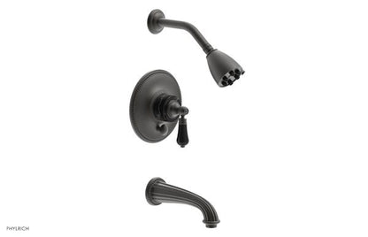 Phylrich - Regent Pressure Balance Tub and Shower Set Trim Only - Black Onyx Handle