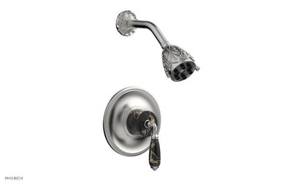 Phylrich - Valencia Pressure Balance Shower Set White Marble Lever Handles - Trim Only