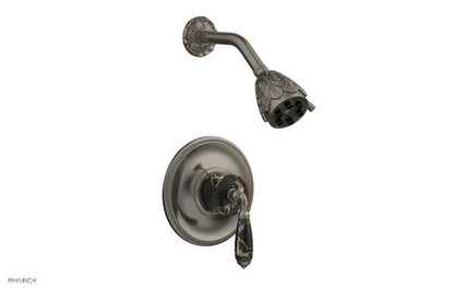 Phylrich - Valencia Pressure Balance Shower Set White Marble Lever Handles - Trim Only