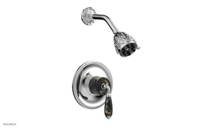 Phylrich - Valencia Pressure Balance Shower Set White Marble Lever Handles - Trim Only