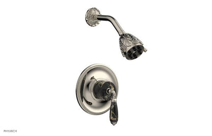 Phylrich - Valencia Pressure Balance Shower Set White Marble Lever Handles - Trim Only