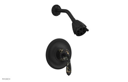 Phylrich - Valencia Pressure Balance Shower Set White Marble Lever Handles - Trim Only