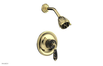 Phylrich - Valencia Pressure Balance Shower Set White Marble Lever Handles - Trim Only