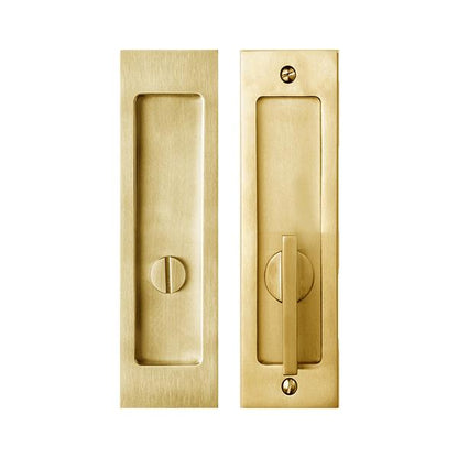 Linnea - Square ADA Compliant Privacy Pocket Door Lock Minimum Door Thickness 1-3/8 Inch