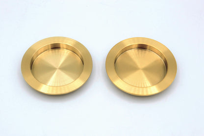 Linnea - Round Full Dummy Pocket Door Hardware Set with Finger Edge Pull