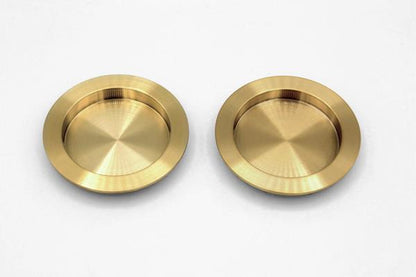 Linnea - Round Full Dummy Pocket Door Hardware Set with Finger Edge Pull