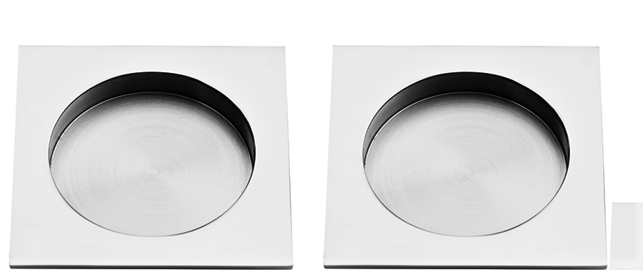 Linnea - Square Full Dummy Pocket Door Hardware with Finger Edge Pull