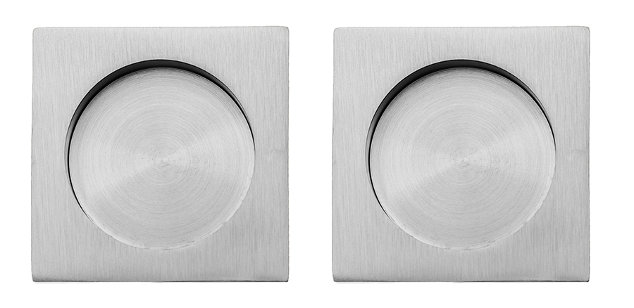 Linnea - Square Full Dummy Pocket Door Hardware with Finger Edge Pull