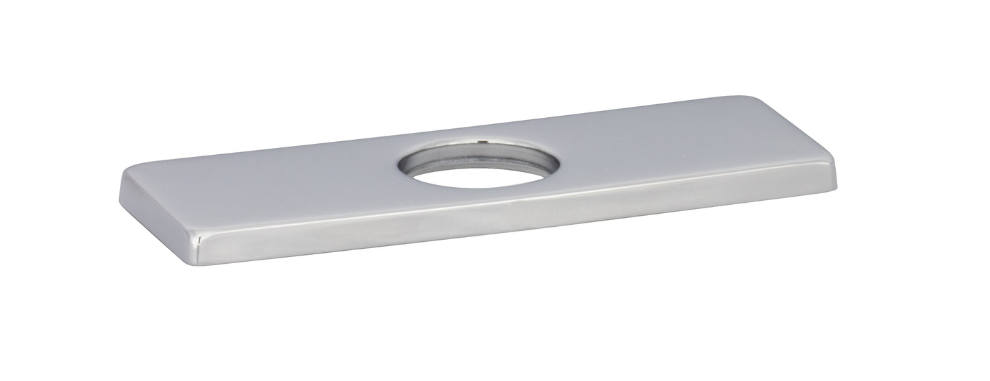 Baril - Single hole lavatory faucet decorative rectangular plate