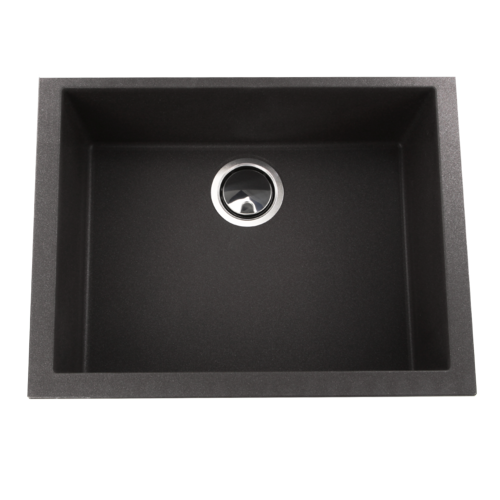 Nantucket Sinks - Small Single Bowl Undermount Granite Composite Black