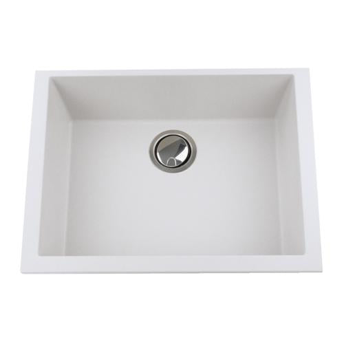 Nantucket Sinks - Small Single Bowl Undermount Granite Composite White