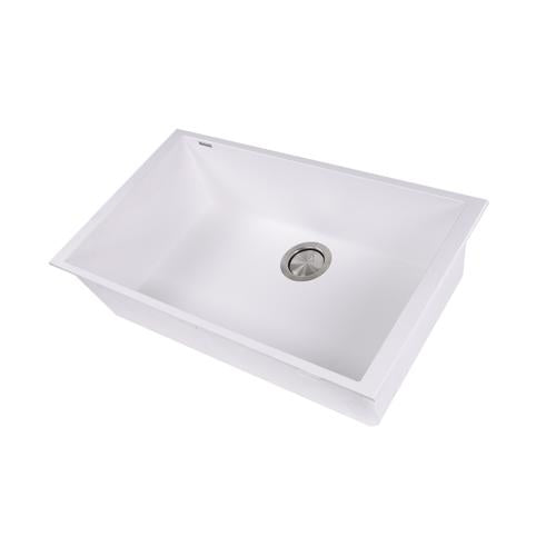 Nantucket Sinks - Large Single Bowl Undermount Granite Composite White