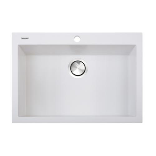 Nantucket Sinks - Large Single Bowl Dual-mount Granite Composite White