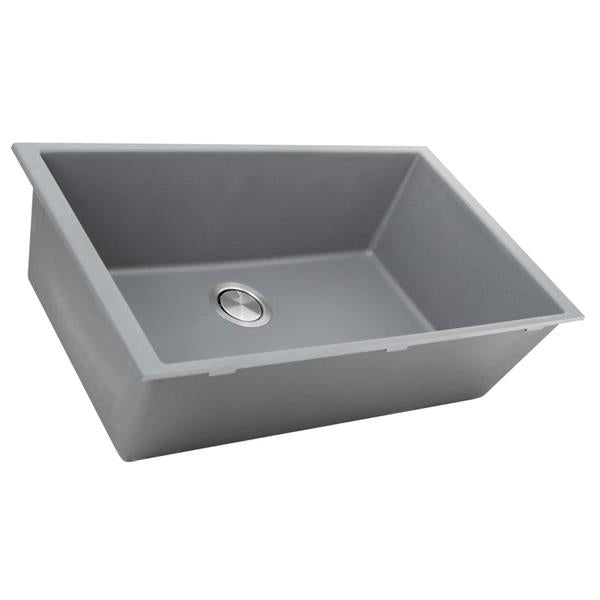 Nantucket Sinks - 33-Inch Undermount Granite Composite Sink In Titanium