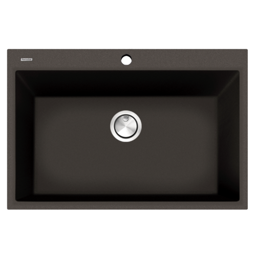 Nantucket Sinks - 33-inch Dual-mount Granite Composite Sink in Brown
