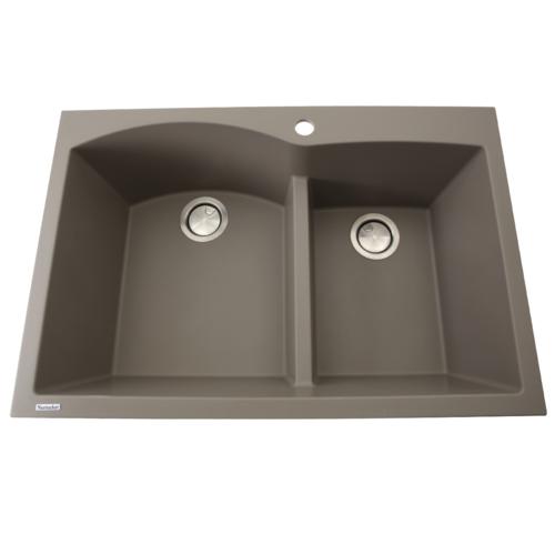 Nantucket Sinks - 60/40 Double Bowl Dual-mount Granite Composite Truffle