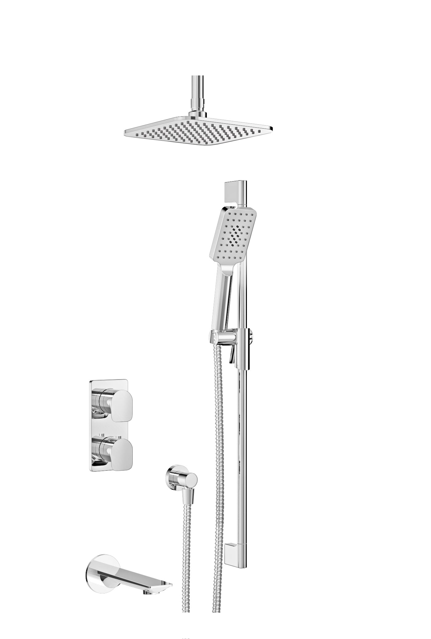 Baril - Petite B04 Complete thermostatic pressure balanced shower kit