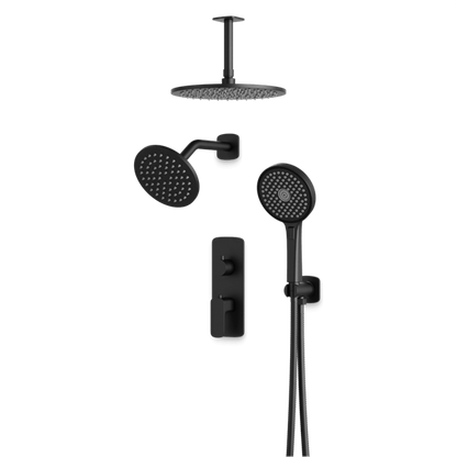 Artos - Harmony Thermostatic Shower Trim Kit with Wall & Ceiling Mount Shower Head, Hand Shower