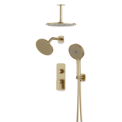 Artos - Harmony Thermostatic Shower Trim Kit with Wall & Ceiling Mount Shower Head, Hand Shower