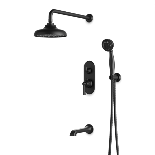 Artos - Classic Thermostatic Shower Trim Kit with Hand Shower, Tub Filler