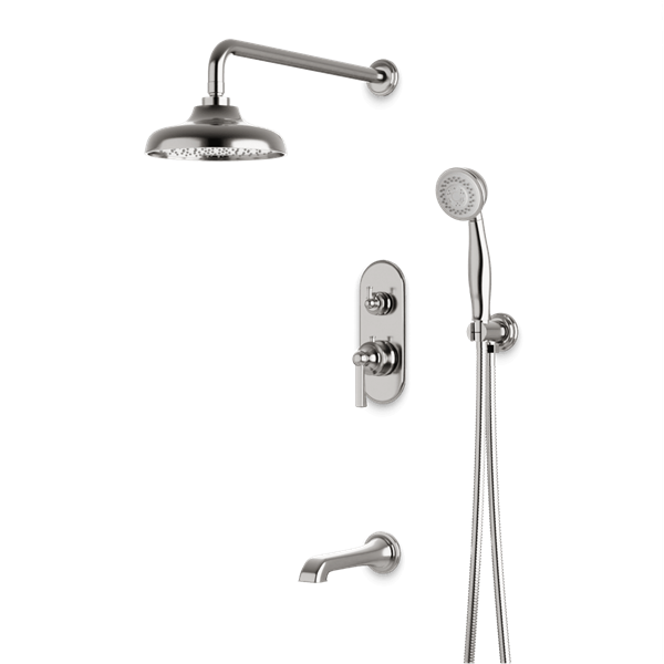 Artos - Classic Thermostatic Shower Trim Kit with Hand Shower, Tub Filler