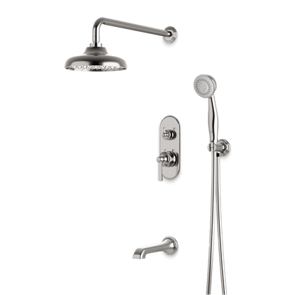 Artos - Classic Thermostatic Shower Trim Kit with Hand Shower, Tub Filler