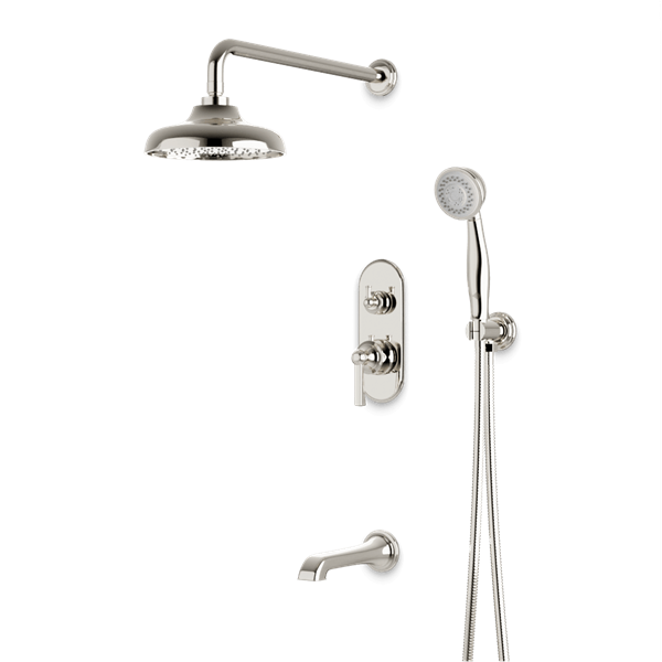 Artos - Classic Thermostatic Shower Trim Kit with Hand Shower, Tub Filler