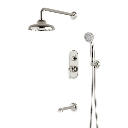 Artos - Classic Thermostatic Shower Trim Kit with Hand Shower, Tub Filler