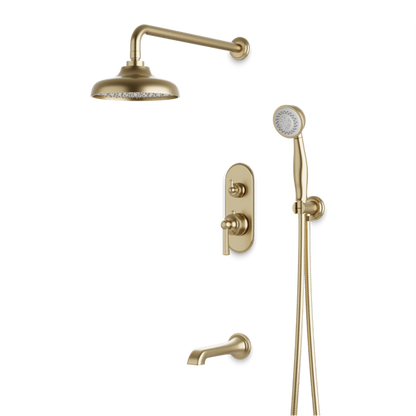 Artos - Classic Thermostatic Shower Trim Kit with Hand Shower, Tub Filler
