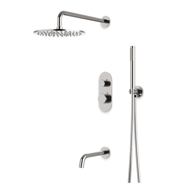 Artos - Opera Thermostatic Shower Trim Kit with Hand Shower, Tub Filler