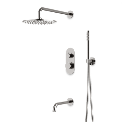 Artos - Opera Thermostatic Shower Trim Kit with Hand Shower, Tub Filler