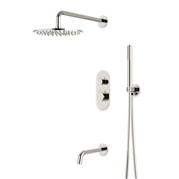 Artos - Opera Thermostatic Shower Trim Kit with Hand Shower, Tub Filler
