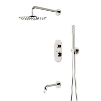 Artos - Opera Thermostatic Shower Trim Kit with Hand Shower, Tub Filler
