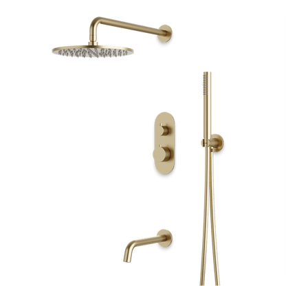 Artos - Opera Thermostatic Shower Trim Kit with Hand Shower, Tub Filler