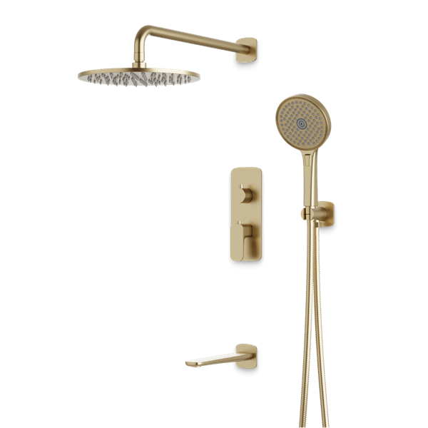 Artos - Harmony Thermostatic Shower Trim Kit with Hand Shower, Tub Filler