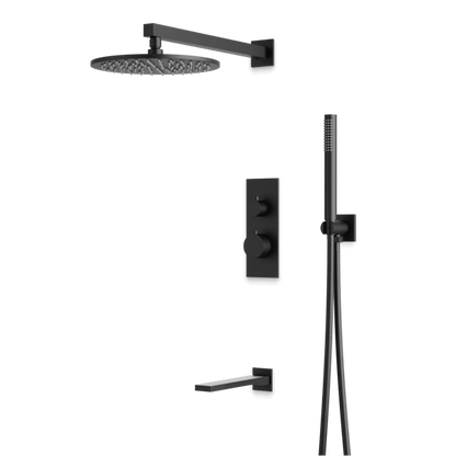 Artos - Otella Thermostatic Shower Trim Kit with Hand Shower, Tub Filler