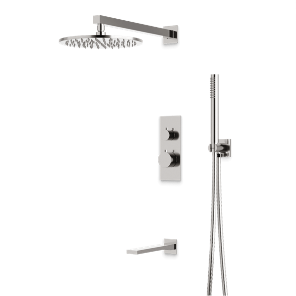 Artos - Otella Thermostatic Shower Trim Kit with Hand Shower, Tub Filler